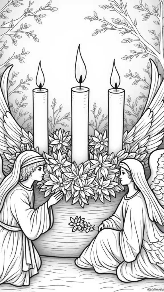 catholic advent coloring pages